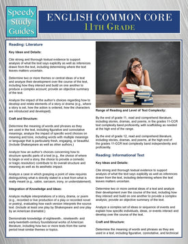 English Common Core 11th Grade (Speedy Study Guides)