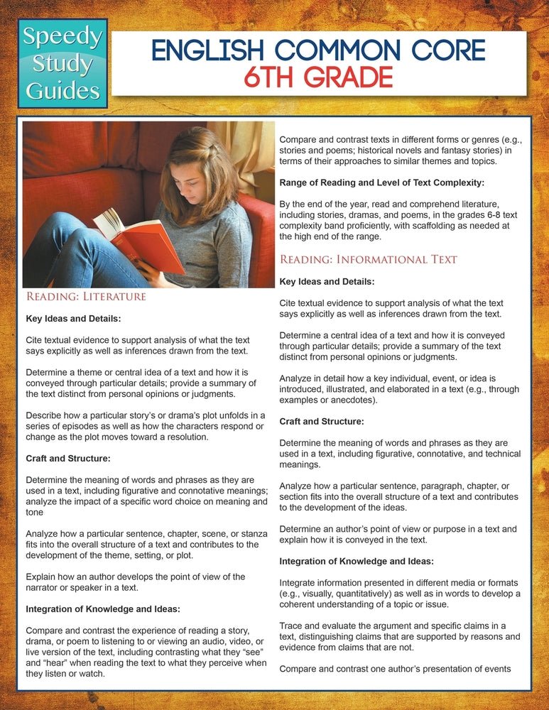 English Common Core 6th Grade  (Speedy Study Guides)