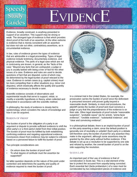 Evidence (Speedy Study Guides)