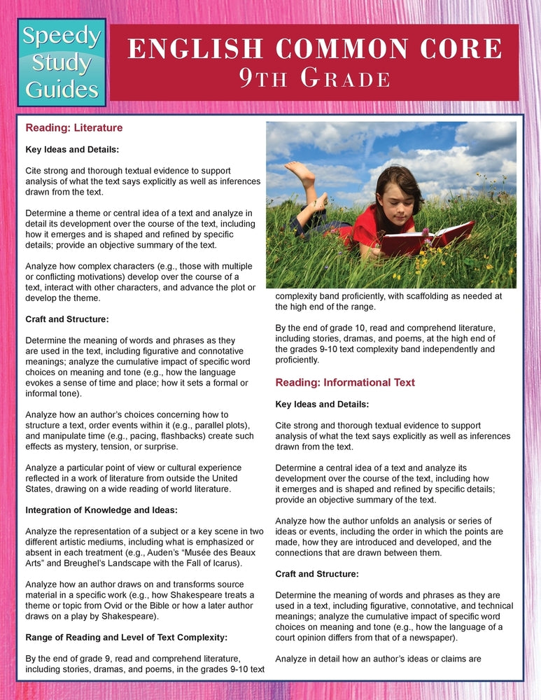 English Common Core 9th Grade (Speedy Study Guides)