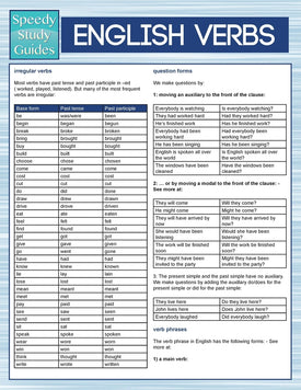 English Verbs  (Speedy Study Guides)