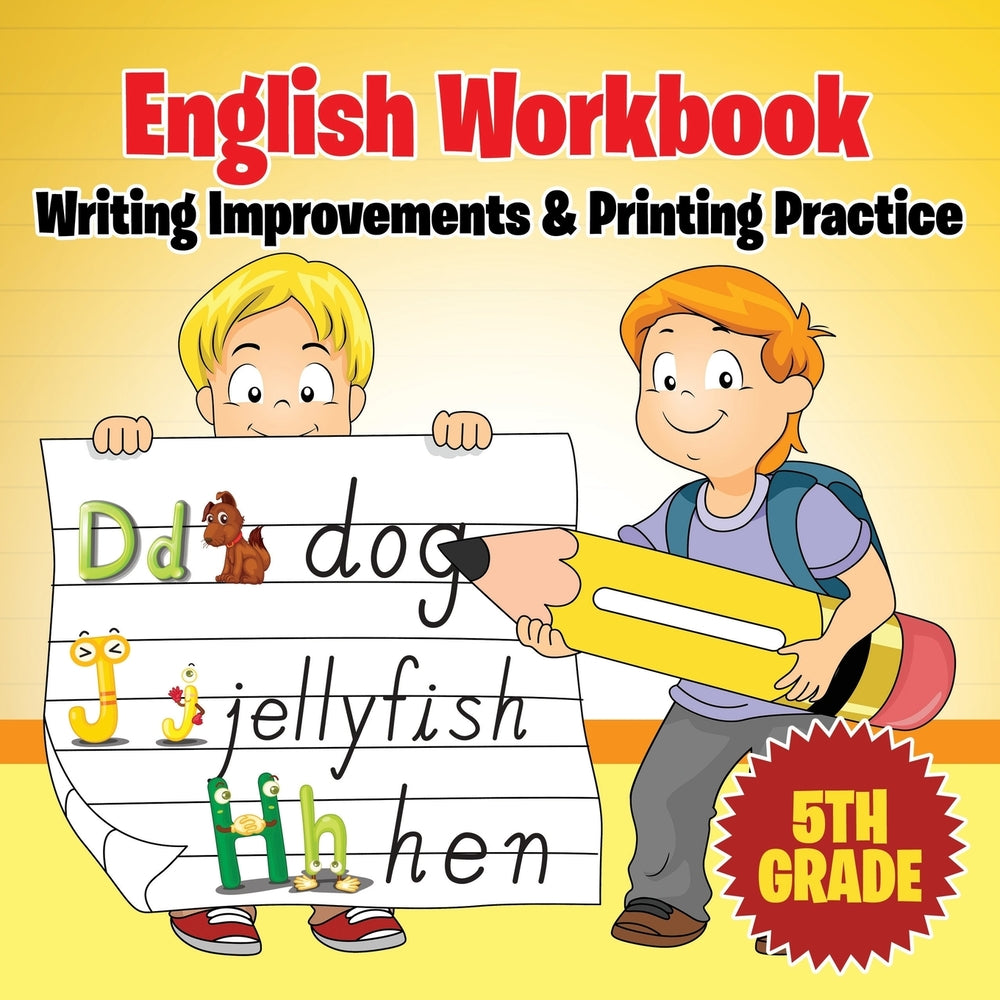 5th Grade English Workbook: Writing Improvements & Printing Practice
