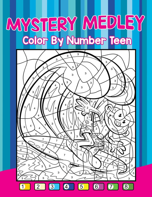 Mystery Medley: Color By Number Teen