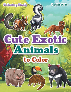 Cute Exotic Animals to Color Coloring Book