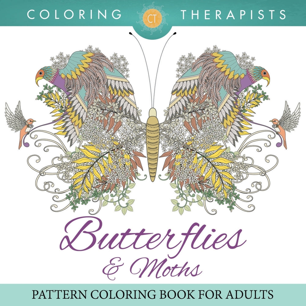 Butterflies & Moths Pattern Coloring Book For Adults