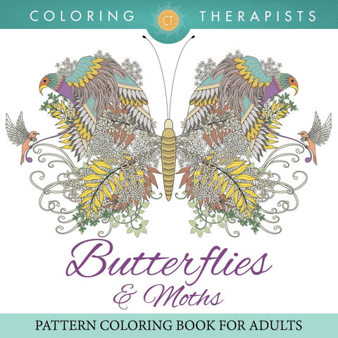 Butterflies & Moths Pattern Coloring Book For Adults