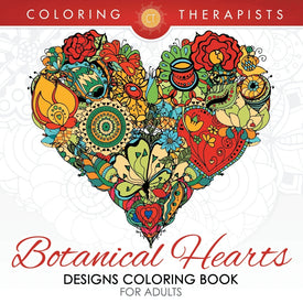 Botanical Hearts Designs Coloring Book For Adults
