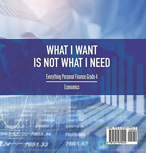What I Want is Not What I Need - Everything Personal Finance Grade 4 - Economics
